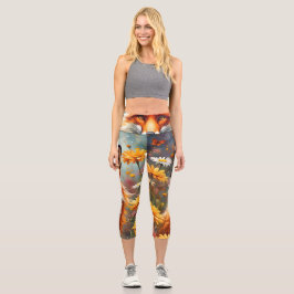Fuchs auf der Wiese Capri Leggings