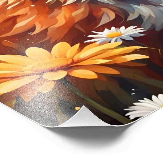 Fuchs auf der Wiese Fotodruck (Ecke)