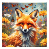 Fuchs auf der Wiese Fotodruck (Vorne)