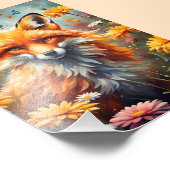 Fuchs auf der Wiese Fotodruck (Ecke)