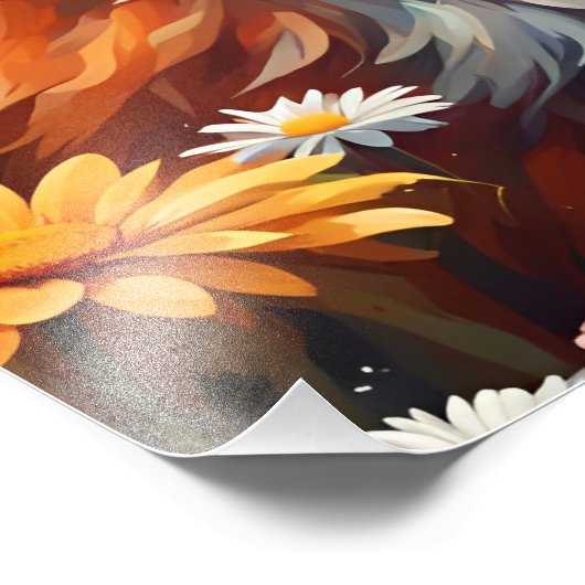 Fuchs auf der Wiese Fotodruck (Ecke)