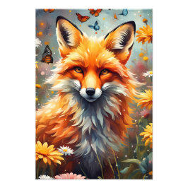 Fuchs auf der Wiese Fotodruck