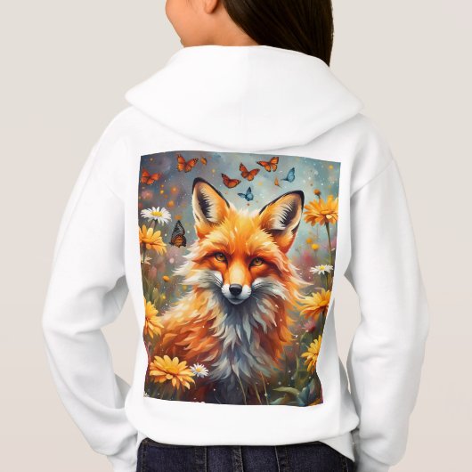 Fuchs auf der Wiese Hoodie (Rückseite)