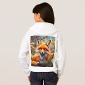Fuchs auf der Wiese Hoodie (Schwarz voll)