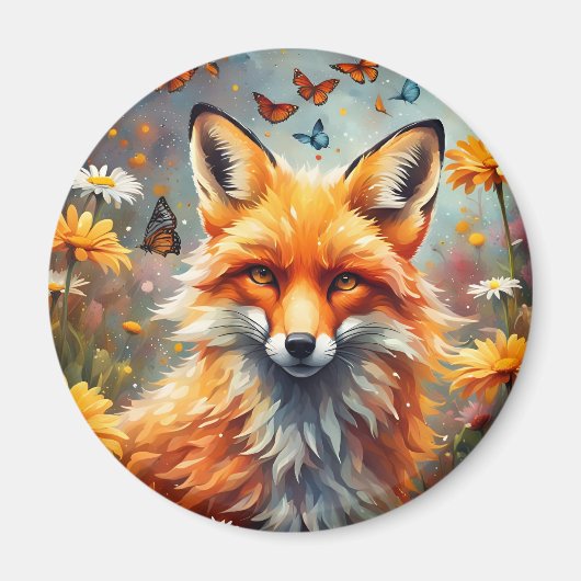 Fuchs auf der Wiese Magnet (Vorne)