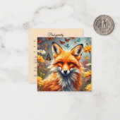 Fuchs auf der Wiese Mitteilungskarte (Vorderseite/Rückseite Beispiel)