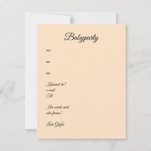 Fuchs auf der Wiese Mitteilungskarte (Rückseite)