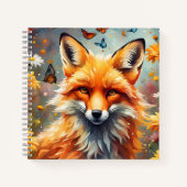 Fuchs auf der Wiese Notizblock (Vorderseite)