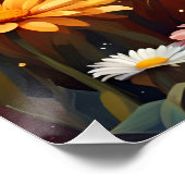 Fuchs auf der Wiese Poster (Ecke)