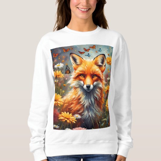 Fuchs auf der Wiese Sweatshirt (Vorderseite)
