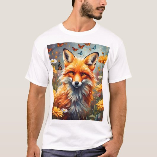 Fuchs auf der Wiese T-Shirt (Vorderseite)