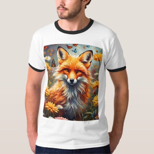 Fuchs auf der Wiese T-Shirt (Vorderseite)