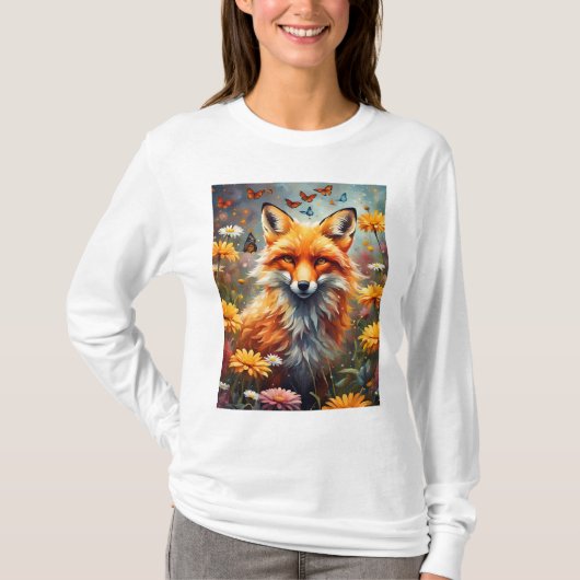 Fuchs auf der Wiese T-Shirt (Vorderseite)