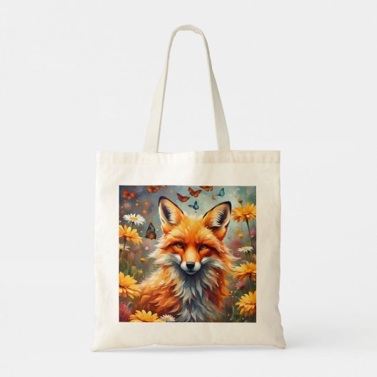 Fuchs auf der Wiese Tragetasche (Rückseite)