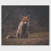 FUCHS AUF GRÜNEM FELD GESCHENKPAPIER (Flach)