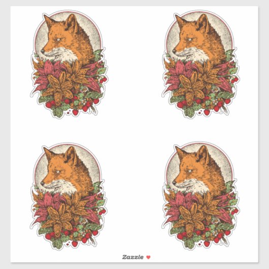 Fuchs Aufkleber (Blatt)