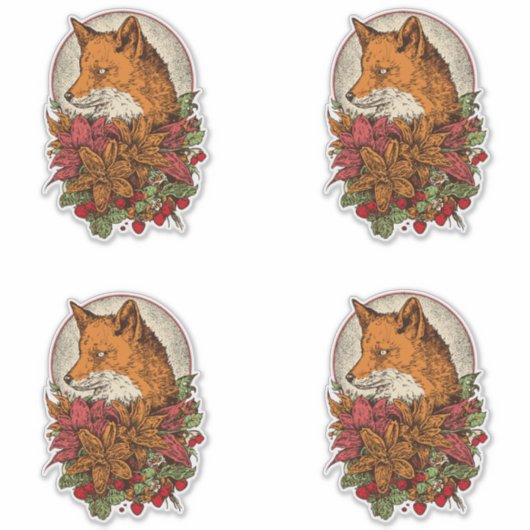 Fuchs Aufkleber (Vorderseite)