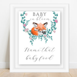 Fuchs-Baby-Party - Errate den Namen des Babynahrun Poster