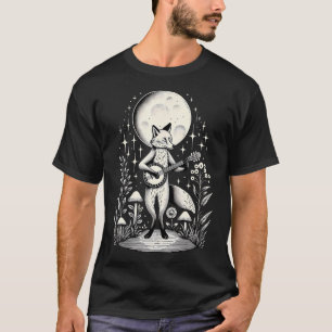 Fuchs Banjolein Cottagecore Pilz Musikinstrument T-Shirt