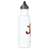 Fuchs beim Eishockey mit Eishockeyschläger Edelstahlflasche (Links)
