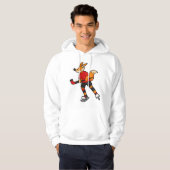 Fuchs beim Eishockey mit Eishockeyschläger Hoodie (Vorne ganz)