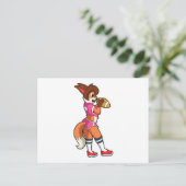 Fuchs beim Fußball-Sport Postkarte (Stehend Vorderseite)