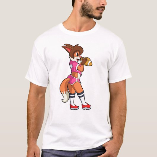 Fuchs beim Fußball T-Shirt (Vorderseite)