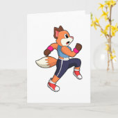 Fuchs beim Laufen Karte (Gelbe Blume)