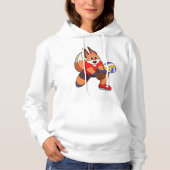 Fuchs beim Volleyballsport Hoodie (Vorderseite)
