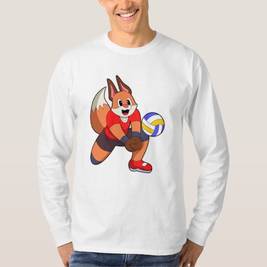 Fuchs beim Volleyballsport T-Shirt (Vorderseite)