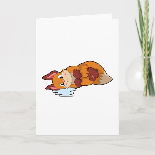 Fuchs beim Weinen Karte (Vorderseite)