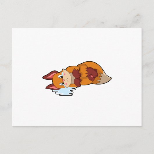 Fuchs beim Weinen Postkarte (Vorderseite)