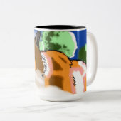 Fuchs Bild wieder Zweifarbige Tasse (VorderseiteRechts)