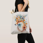 Fuchs-Blumenkrone Wasserfarbe Tasche (Von Nahem)