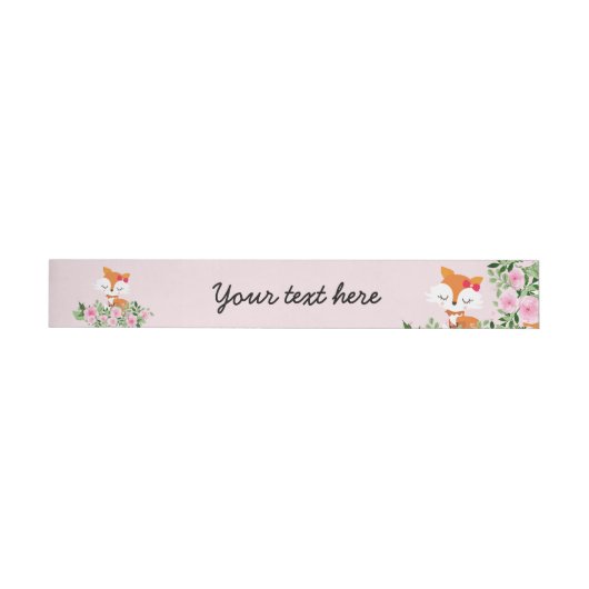 Fuchs boho floral, wrap um Address Labels Rundum-Adressaufkleber (Person)