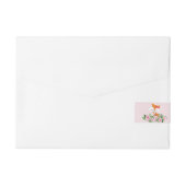 Fuchs boho floral, wrap um Address Labels Rundum-Adressaufkleber (Rückseite)
