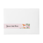 Fuchs boho floral, wrap um Address Labels Rundum-Adressaufkleber (Vorderseite)