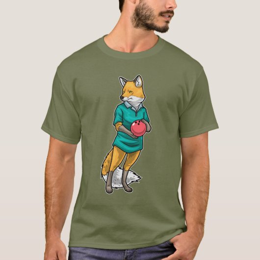 Fuchs Bowling Bowlingkugel T-Shirt (Vorderseite)