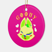 Fuchs-Cartoon Keramik Ornament (Links)
