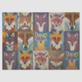 Fuchs Collage Decoupage Seidenpapier (Vorderseite)