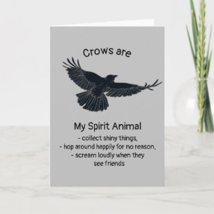 Fuchs Crows Bird Spirit Animal Spaß Quote Totem Ca Karte