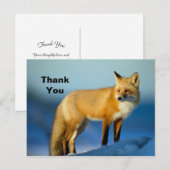 Fuchs Danke Dir Postkarte (Vorne/Hinten)