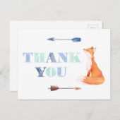 Fuchs Dankeschön Karte, Wirtschaft danke Karte (Vorne/Hinten)