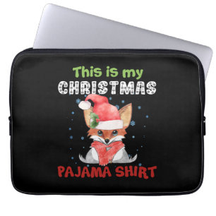 Fuchs Das ist mein Weihnachts-Pyjama-Shirt T-Shirt Laptopschutzhülle