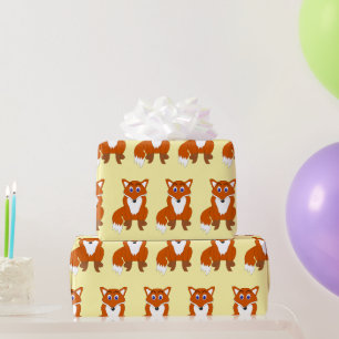 Fuchs Design - beliebige Hintergrundfarbe Geschenkpapier
