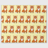 Fuchs Design - beliebige Hintergrundfarbe Geschenkpapier (Flach)