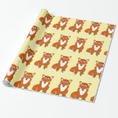 Fuchs Design - beliebige Hintergrundfarbe Geschenkpapier (Ungerollt)