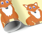 Fuchs Design - beliebige Hintergrundfarbe Geschenkpapier (Rolleneckpunkt)