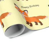 Fuchs Design Geschenkpapier mit beliebiger Hinterg (Rolleneckpunkt)