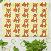 Fuchs Design Hintergrund in beliebiger Farbe Geschirrtuch (Gefaltet)